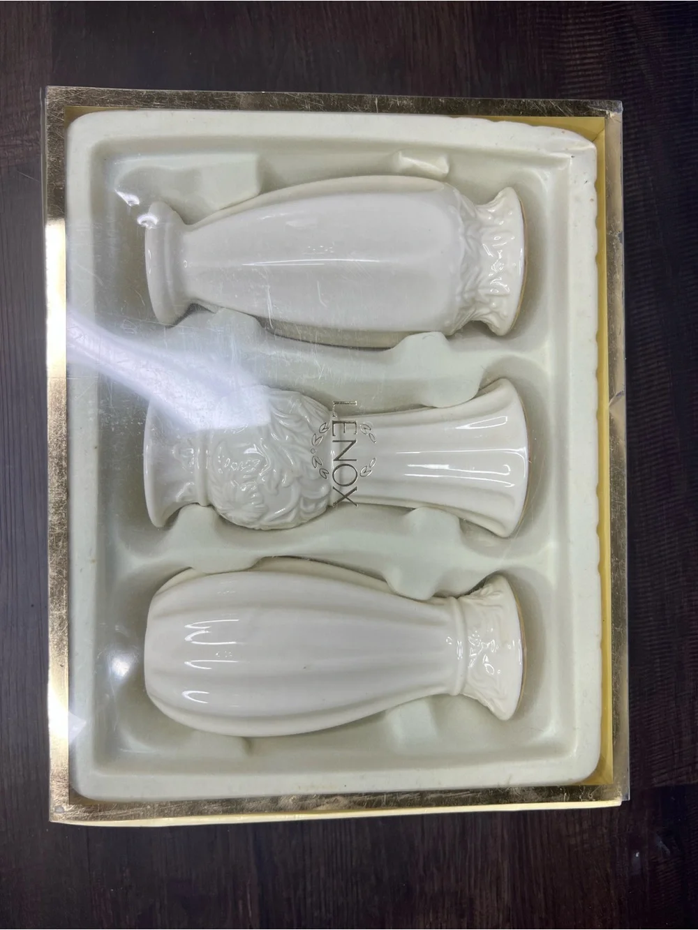 Brand New Set of Three Small Lenox Vases